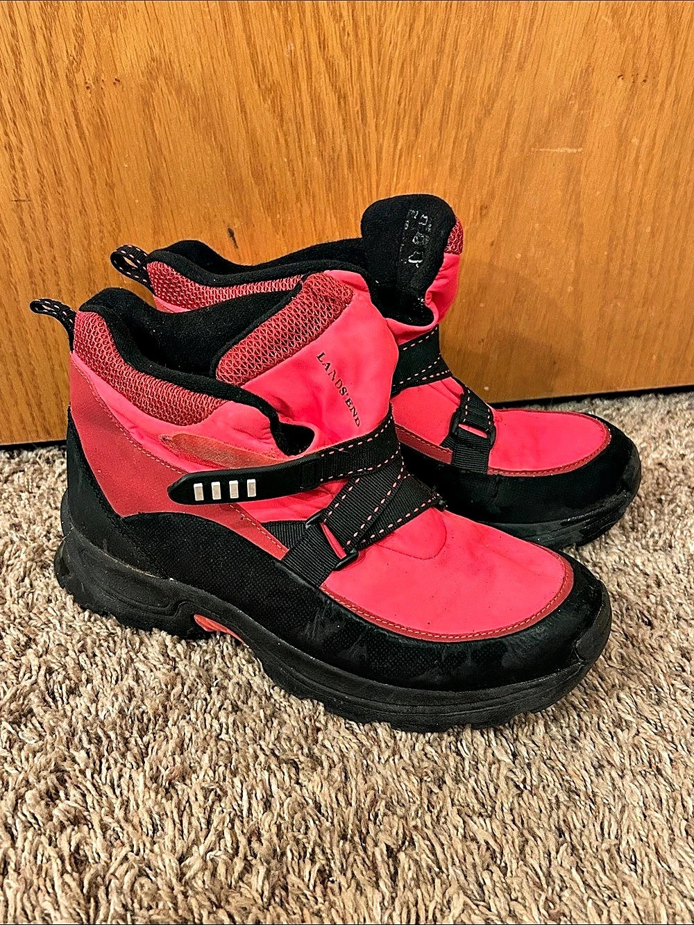 Lands' End Frost Insulated Waterproof Snow Boots Snow Boots Pink & Black US 8